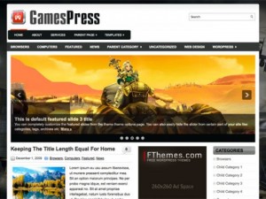 1. GamesPress WordPress Theme
