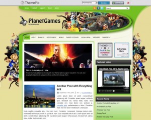 4. PlanetGames WordPress Theme