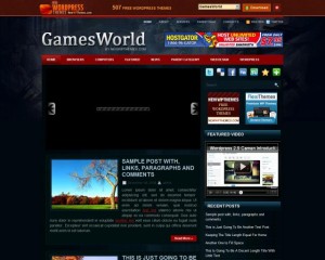 6. GameWorld WordPress Theme