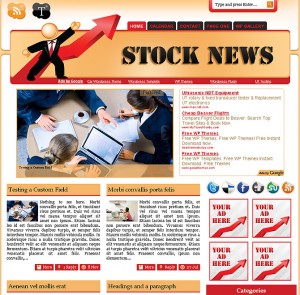 7. Stock News WordPress Theme