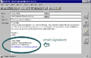 2.Make use of your email signature to create a link to your AdSense site