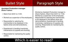 7 Lists vs. paragraphs.