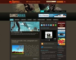 3. GamesMania WordPress Theme