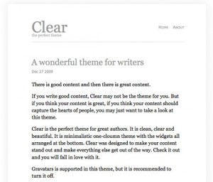 6. Clear WordPress Theme