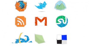 10 Web 2. Origami Social Media Icons