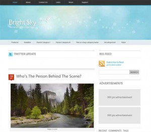 3 Bright Sky WordPress Minimal Theme
