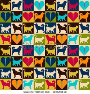 4 Seamless Pattern, Dog and Cat